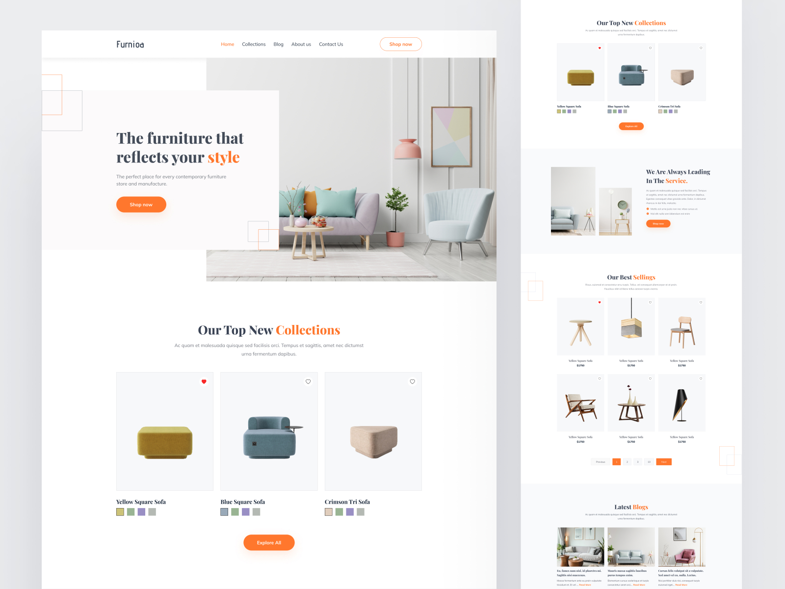 Furniture Web Design by Bikram Sharma on Dribbble