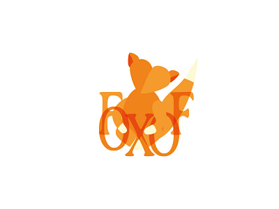 FOXOF, logo with fox animal branding curiosity dailylogochallenge design flat fox icon illustration logo logo design minimal orange red smartphone web