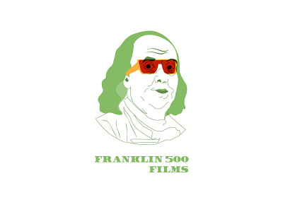 Logo for Film Production "Franklin 500 Films" branding channel character design film flat icon illustration logo logo design maker minimal movie production ui vector