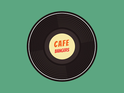Logo design fr vintage caffee "Cafe Bangers" branding cafe caffee dance design flat icon illustration logo logo design minimal music retro ui vector vintage