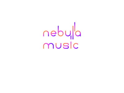 Nebula Music - Logo for Sound Recording Co branding cosmic design flat gradient graphic design icon illustration logo logo design minimal music nebula recording sound space studio ui wordmark