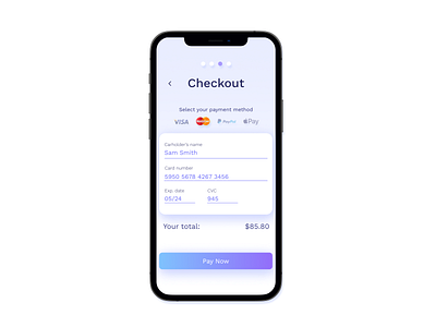 Credit Card Checkout | Daily UI 2 app daily ui dailyui002 ui ux