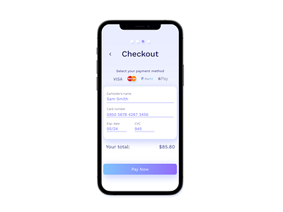 Credit Card Checkout | Daily UI 2