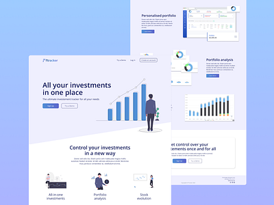 FTracker Landing Page landing landing page ui ux ux ui web design