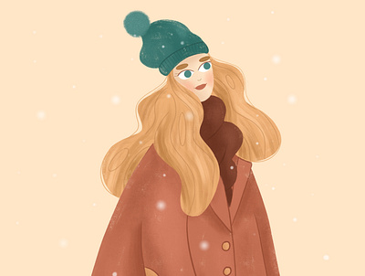 Winter girl creative girl graphic illustration