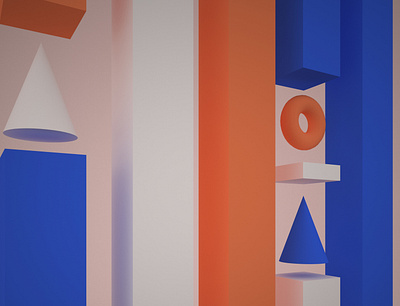 Columns 3d 3d art branding c4d cinema4d clean design geometry minimal