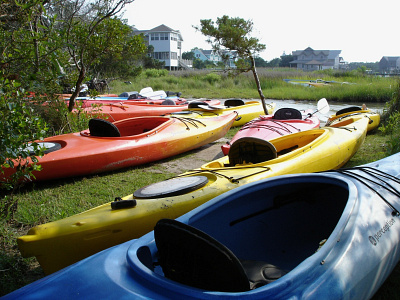 Kayaks of all colors kayaks north carolina photography