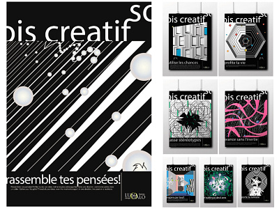 Sois creatif! Be creative! The advertising compaign of the fren design illustration poster poster art typography