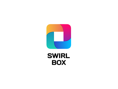 SWIRL BOX branding design flat icon illustration logo minimal vector web website