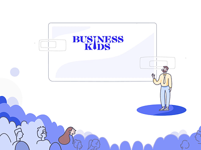 Buisness Kids animation art design illustration minimal ui web website