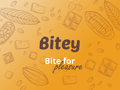 Bitey Chocolate Logo cafe logo chocolate logo creative logo custom logo logo logo design modern logo simple logo wordmark logo