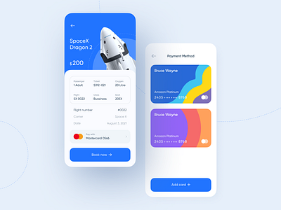 Daily UI 002 - Check out 🤟 3d app booking cards checkout credit card daily ui design illustration space space x ui ux