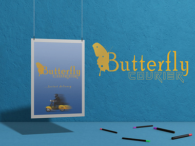 butterfly courier logo