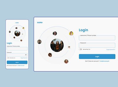 CUKO - A Social Media App Login Page Design branding design designer graphic design illustration logo product designer ui ui designer user interface vector