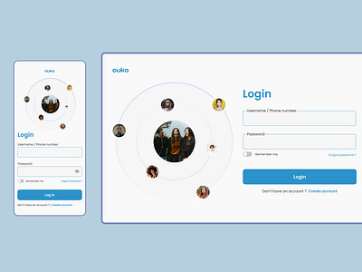 CUKO - A Social Media App Login Page Design