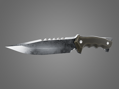 Tactical Knife 3D Model PBR 3d model blender eevee game model knife lowpoly melee pbr photoshop substance painter