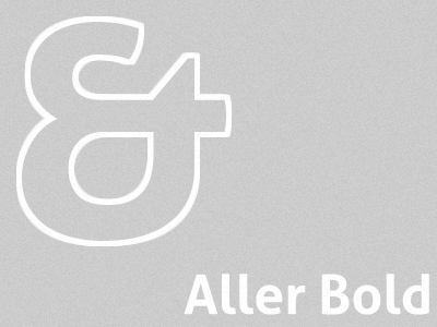 Amp aller ampersand bold grain symbol typography white