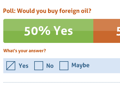 Poll Block by Matt Schwarz on Dribbble