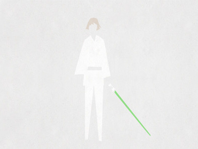 Skywalker illustration minimalist starwarsday2011 texture