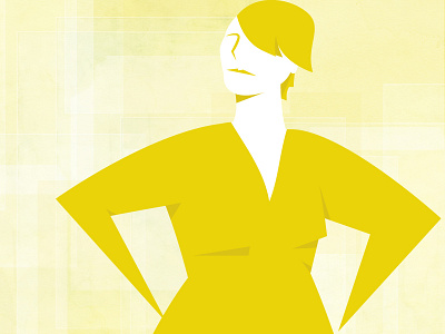 Strong Women Publishers editorial illustration publishing strong woman vector woman yellow