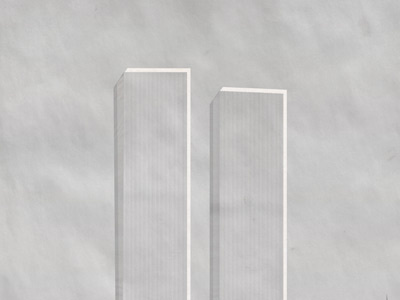 World Trade Center 911 illustration minimalist texture