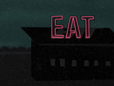 EAT dark illustration michigan minimal texture u.p.
