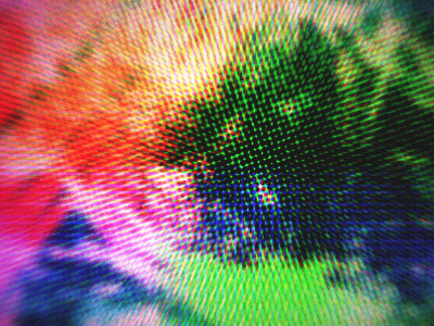 Rainbow of Fruit Flavors abstract earth editorial halftone