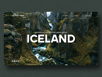 Icelandic Travel Webpage Concept experiment ui ui design uidesign webdesign