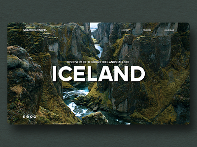 Icelandic Travel Webpage Concept