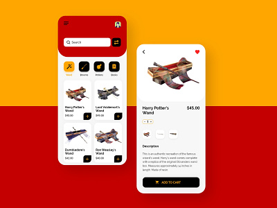 Harry Potter store- Mobile app 2020 trends app appdesign clean ui concept design fanart harry potter minimal mobile design softui storeapp trending ui uiux user interface design ux