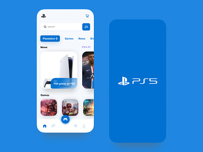 PlayStation 5 App Concept 2020 trends 2021 trend appdesign clean ui colors concept dailyui design designer games mobile design playstation5 product uxdesign