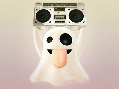 3D Emoji Ghost 3d cel shading cinema 4d emoji ghost halloween