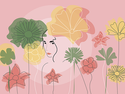 flowergirl illustration illustrator vector