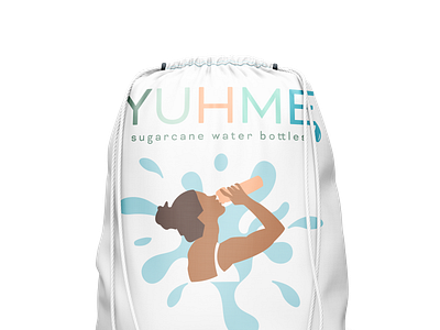 Yuhme Sugar Cane Water bottle branding design graphic design illustration typography vector