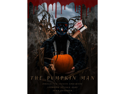 The Pumpkin Man / Horror Movie Poster branding design graphic design illustration photography photsoshop typography vector