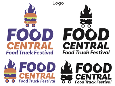 Food Central Food truck Festival branding design draw graphic design illustration typography ui vector