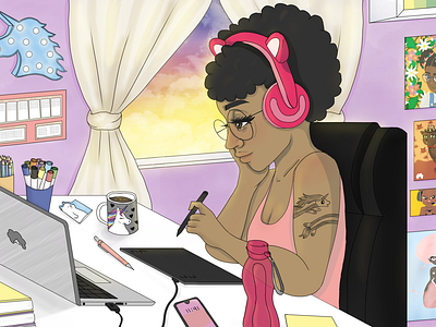 Home Office Vibes - Illustration