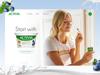 Redesign Main Page Activia activia main page redesign ui