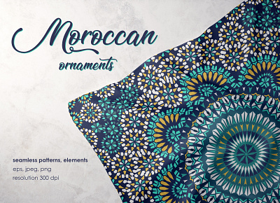Moroccan ornaments arabian carpet eastern ethnic fabric illustration islamic moroccan mosaic motifs muslim ornament pattern sam2211 set silk traditional