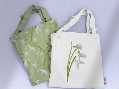 Snowdrop, crocus, primrose  vector set.