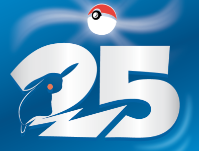 Pokémon 25th Anniversary Logo design icon logo