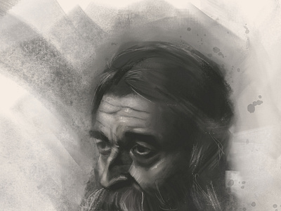 Old man charcoal technique