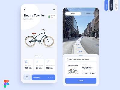 Bike Rental App Design app design ui