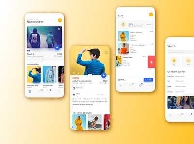 SHOP freely app design icon typography ui ui design ux