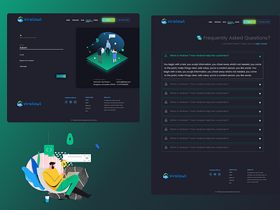 FAQ and Contact Support Concept