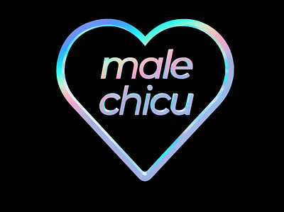 soy male chicu 3d 3dart 3dlogo holographic iridescent logo