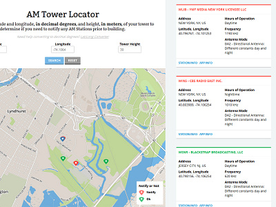 Am Tower Locator fcc map mapbox