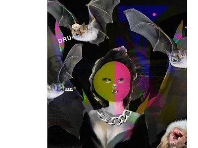 full moon acid bat collage full moon moon vampire