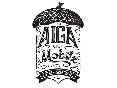 Aiga Mobile Acorn acorn aiga block print grow membership tree