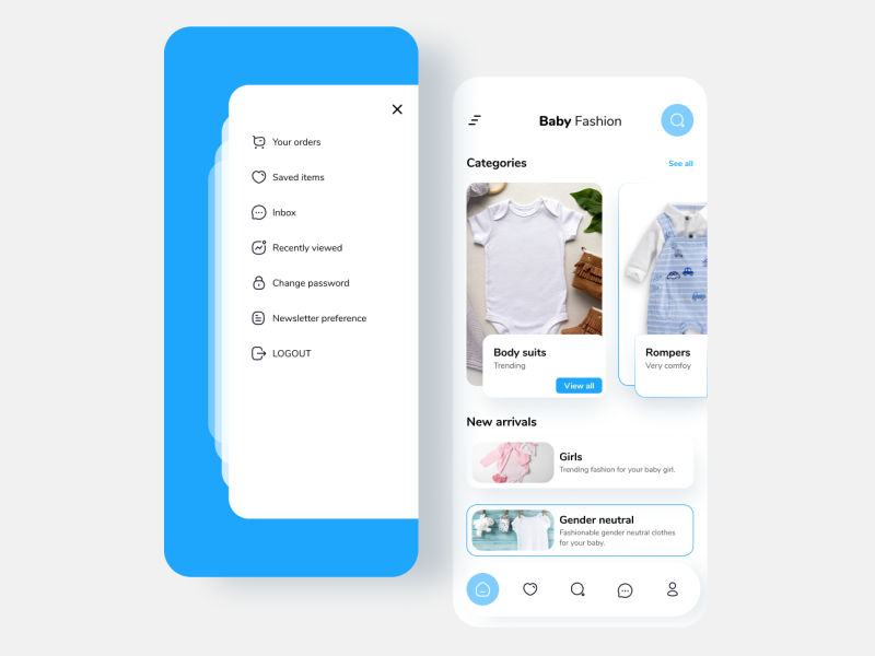 Baby storeApp concept by Osoro Gloria on Dribbble